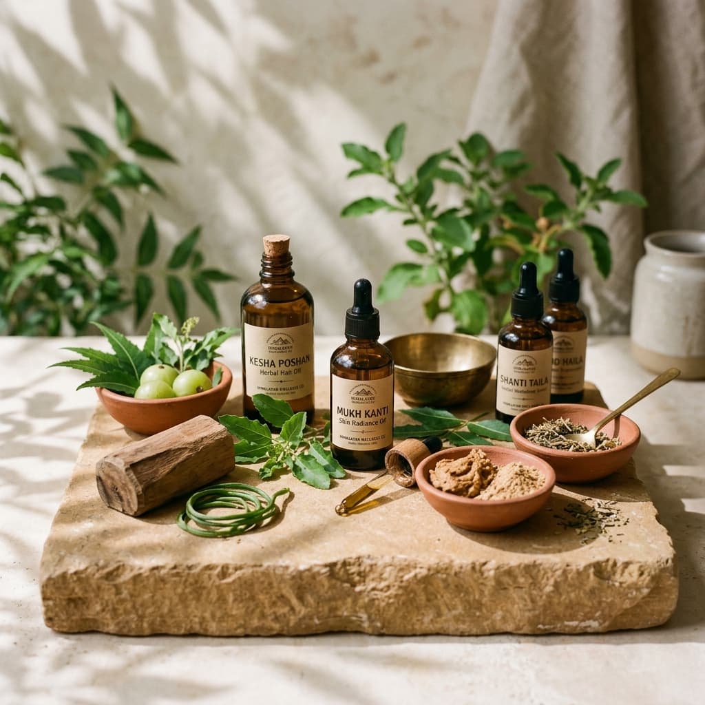 Natural Ayurvedic herbal hair and skin oils